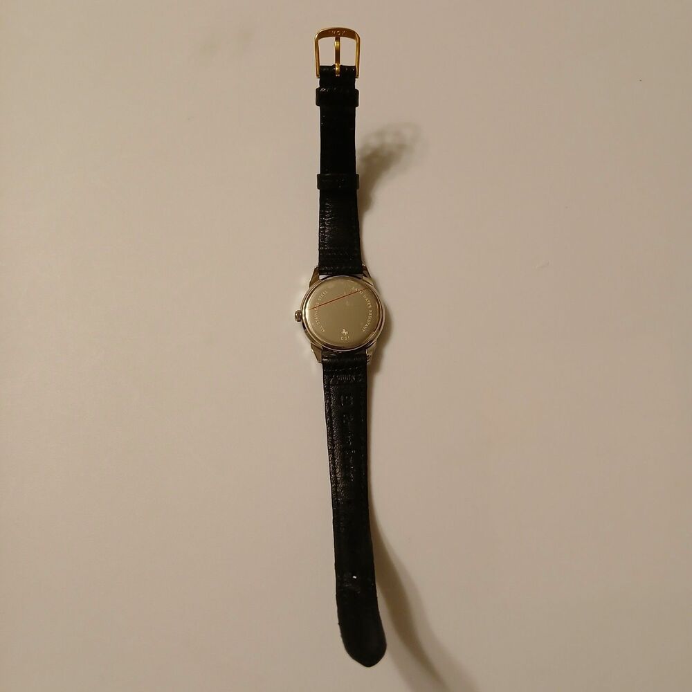 Gallaudet CSI Women's Silver Tone Dial Swiss Black Leather Band Watch WR 3ATM - Picture 4 of 12